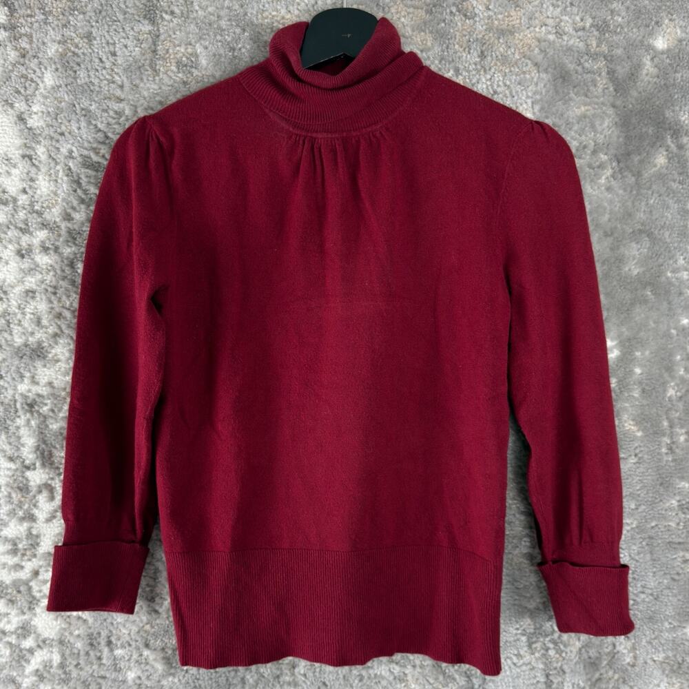 APT 9 Size M Casual Turtleneck Sweater Red Long Sleeve Pullover Outdoor